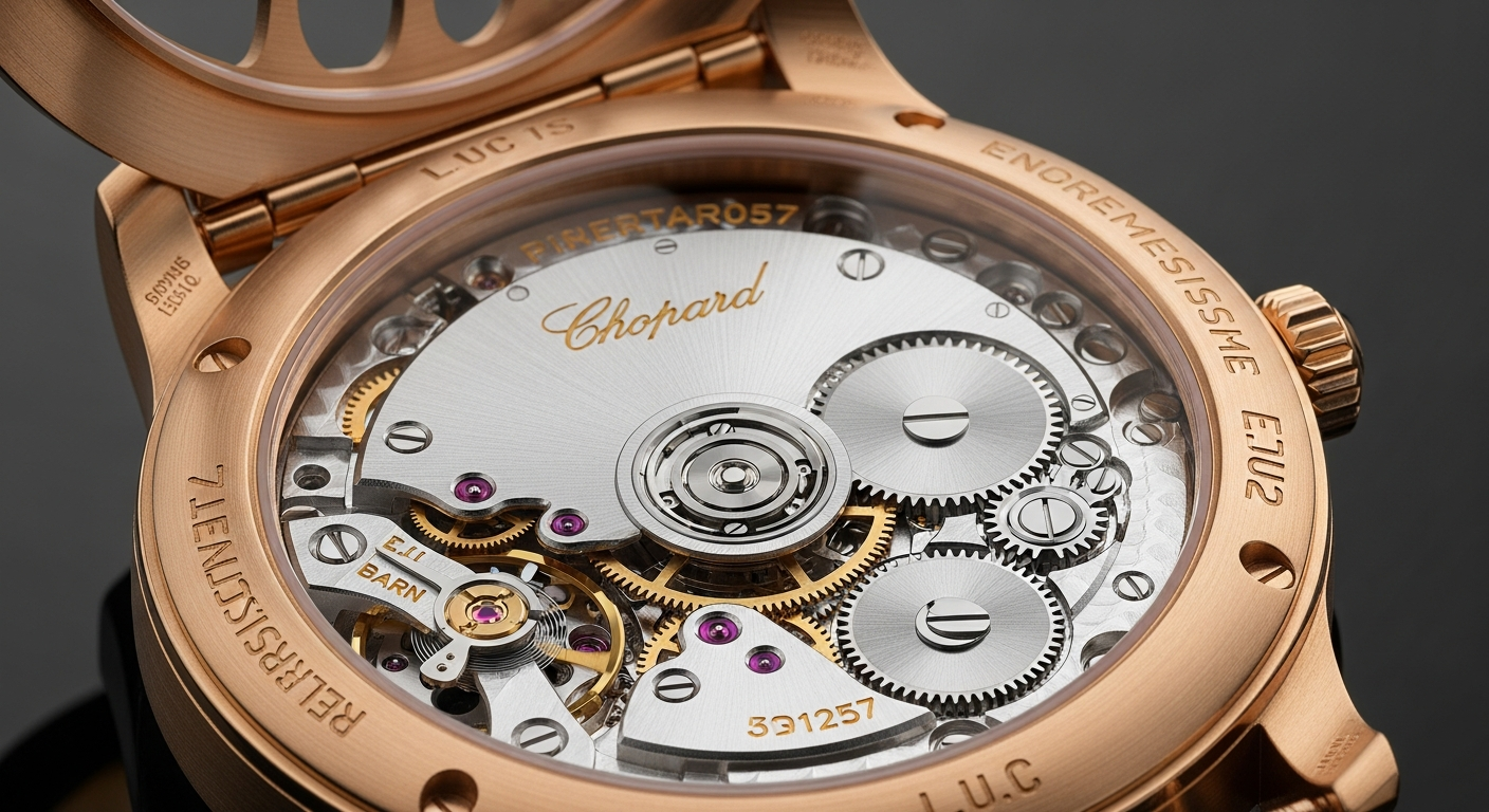 luxury mechanical watch detail