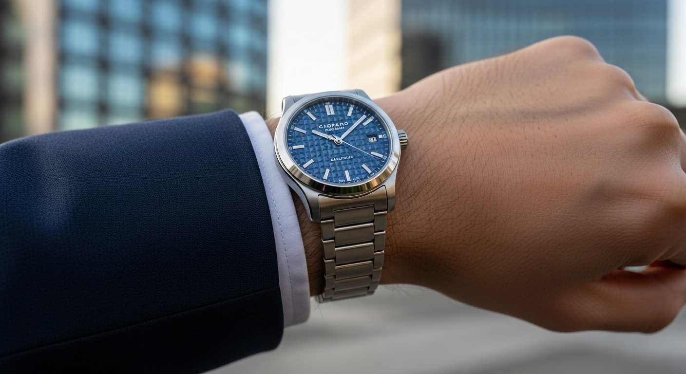 luxury mechanical watch detail