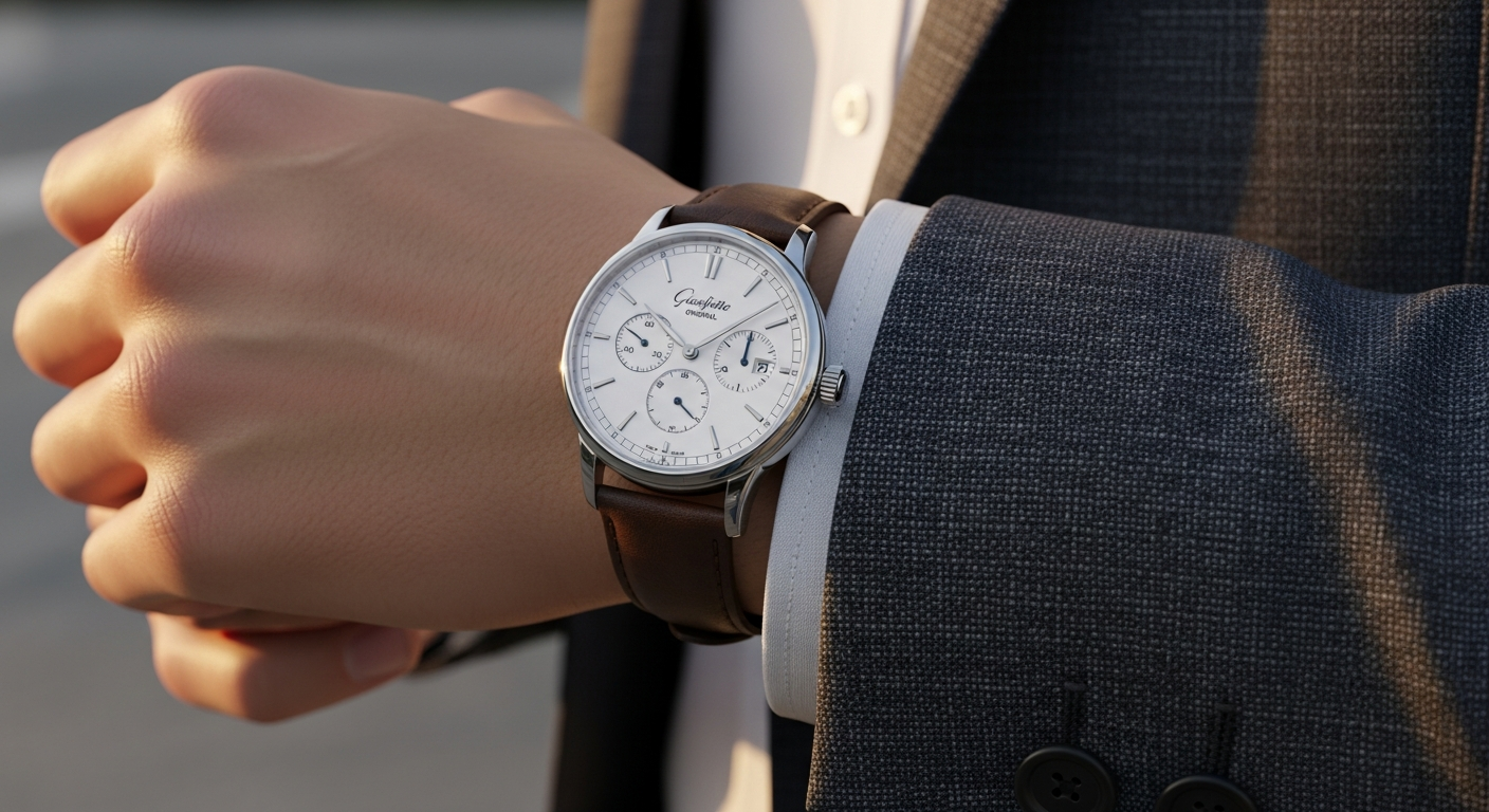 luxury mechanical watch detail