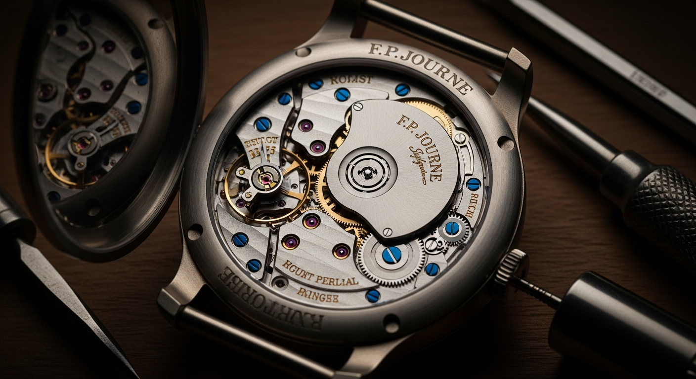 luxury mechanical watch detail