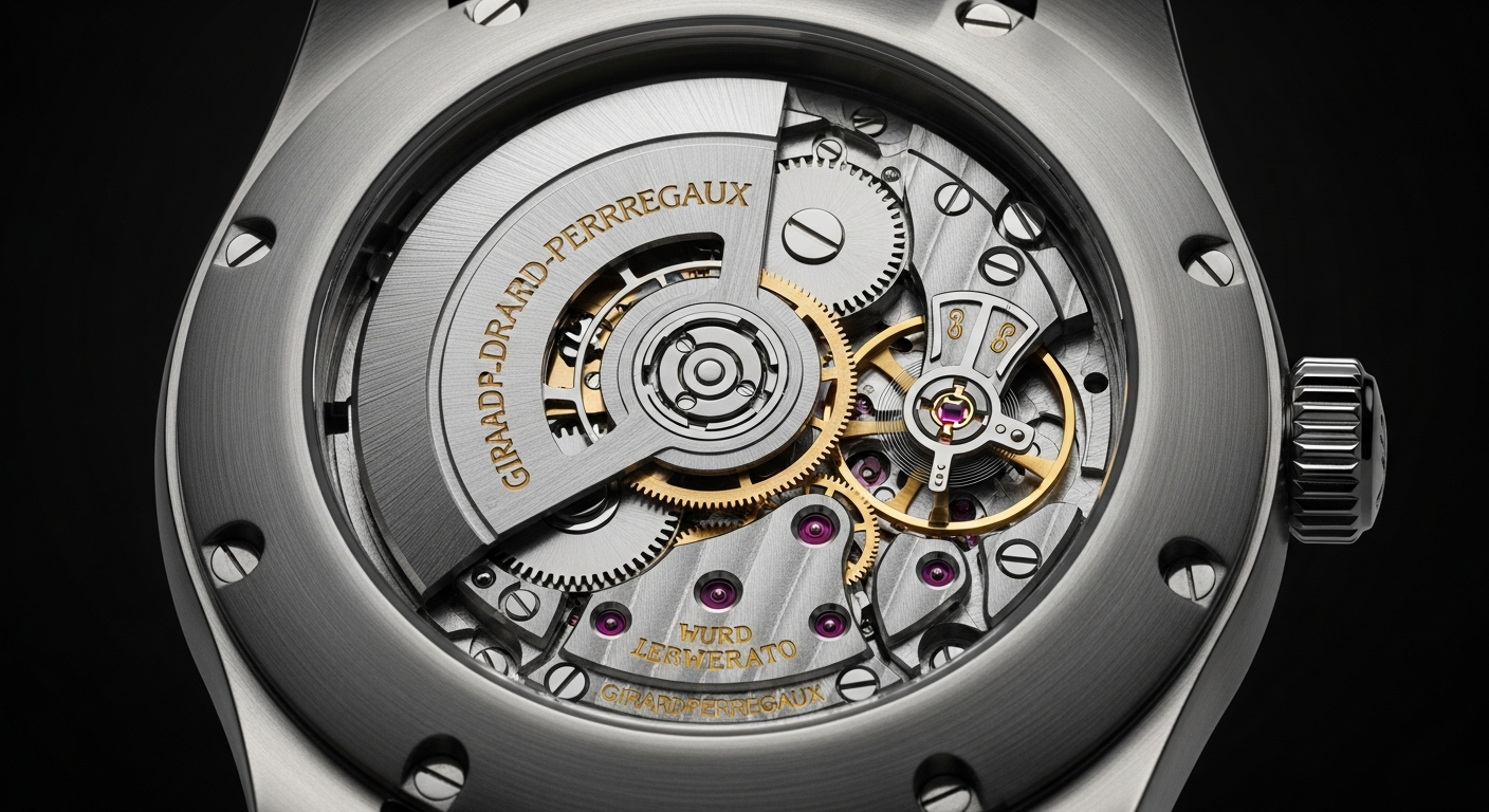 luxury mechanical watch detail
