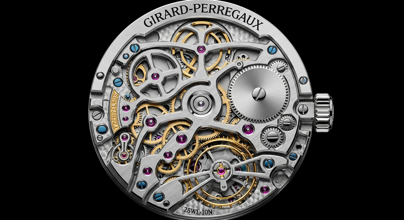 luxury mechanical watch detail