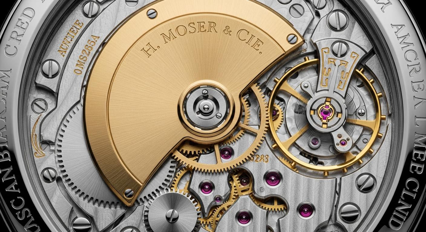 luxury mechanical watch detail