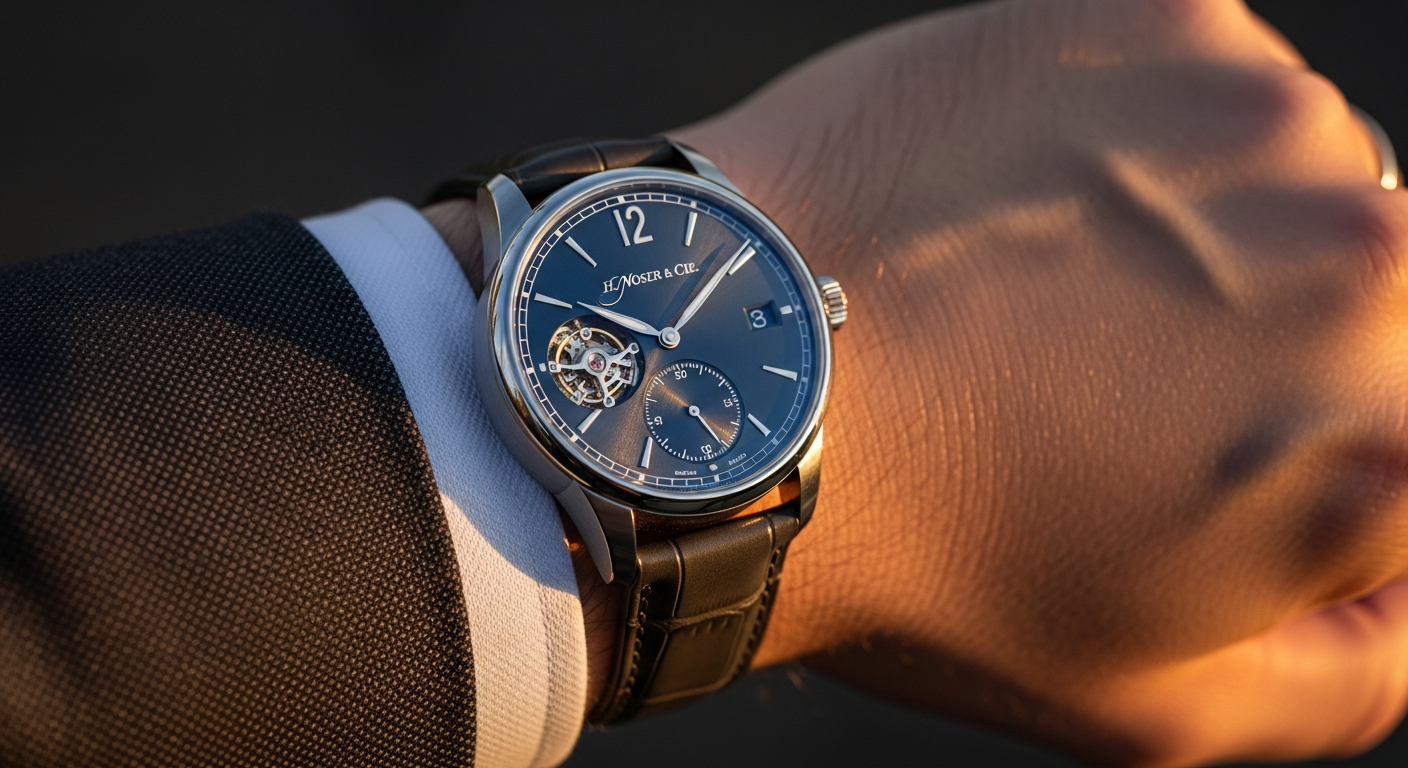 luxury mechanical watch detail