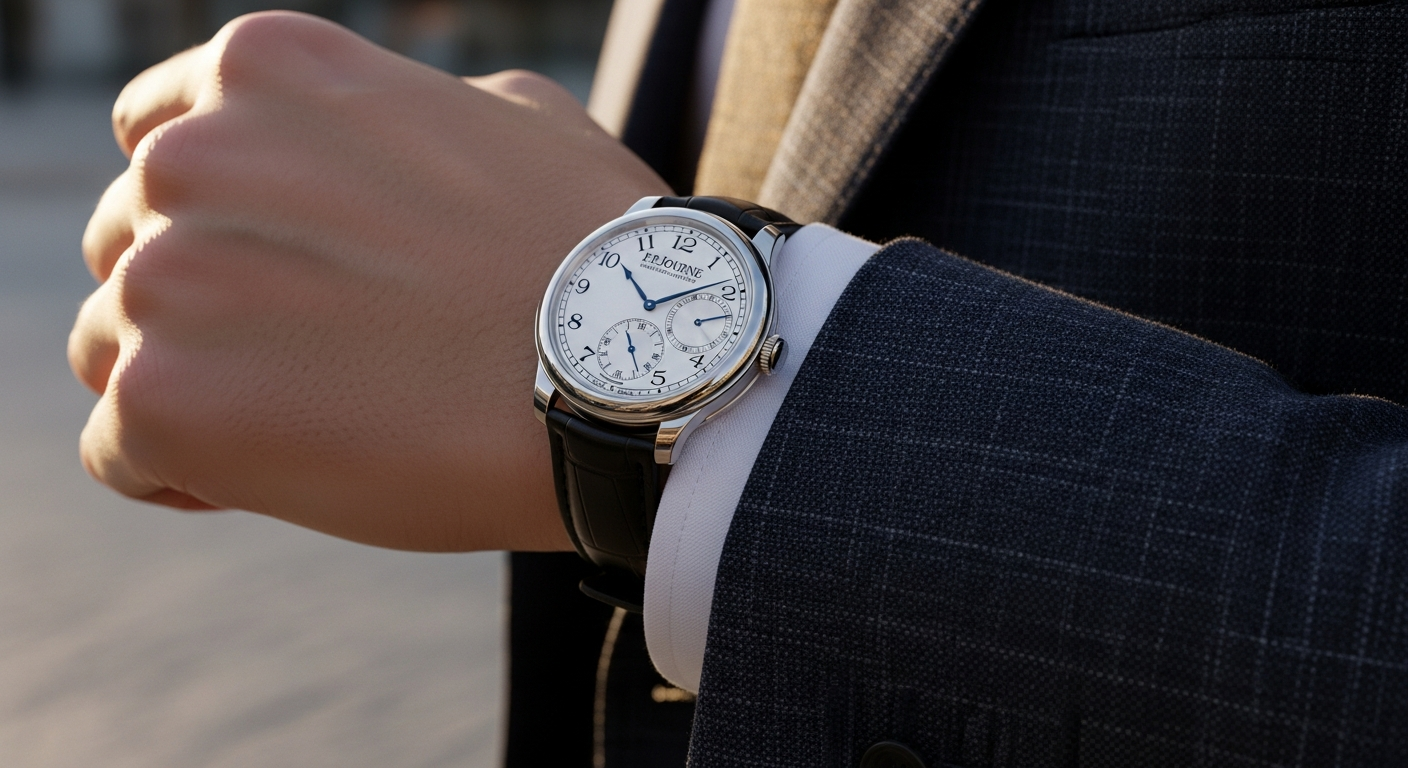 luxury mechanical watch detail