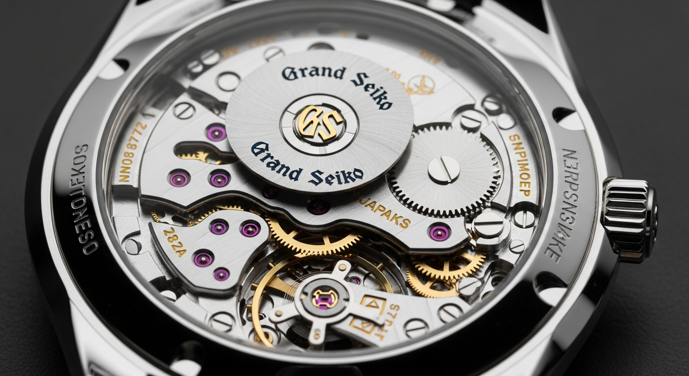 luxury mechanical watch detail
