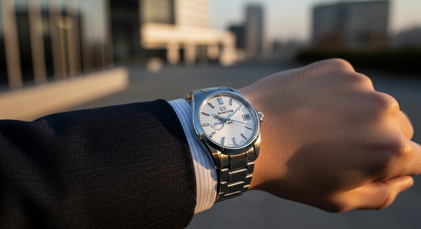 luxury mechanical watch detail