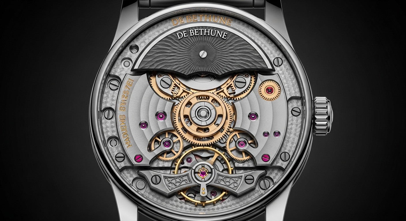 luxury mechanical watch detail