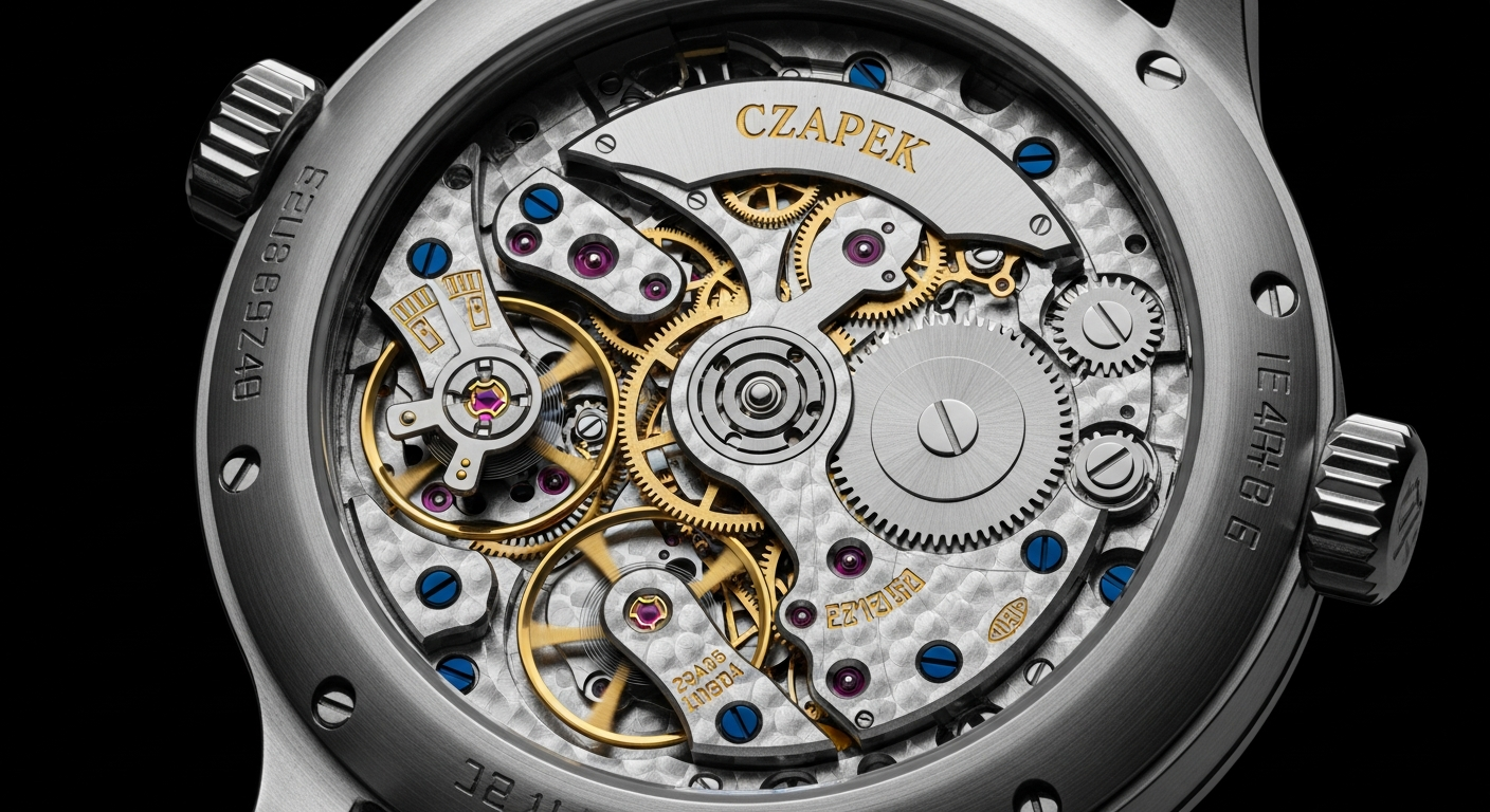 luxury mechanical watch detail