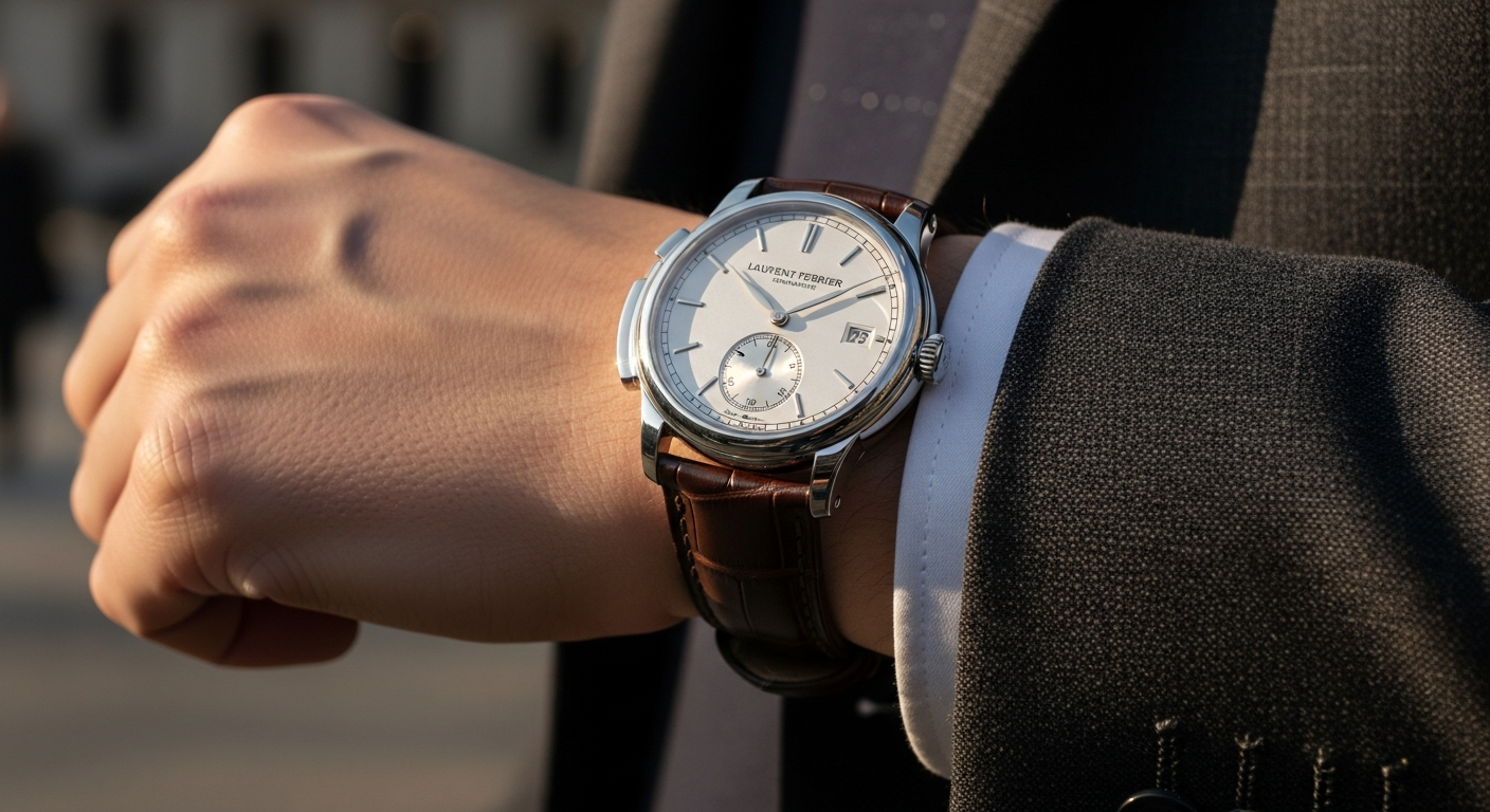 luxury mechanical watch detail