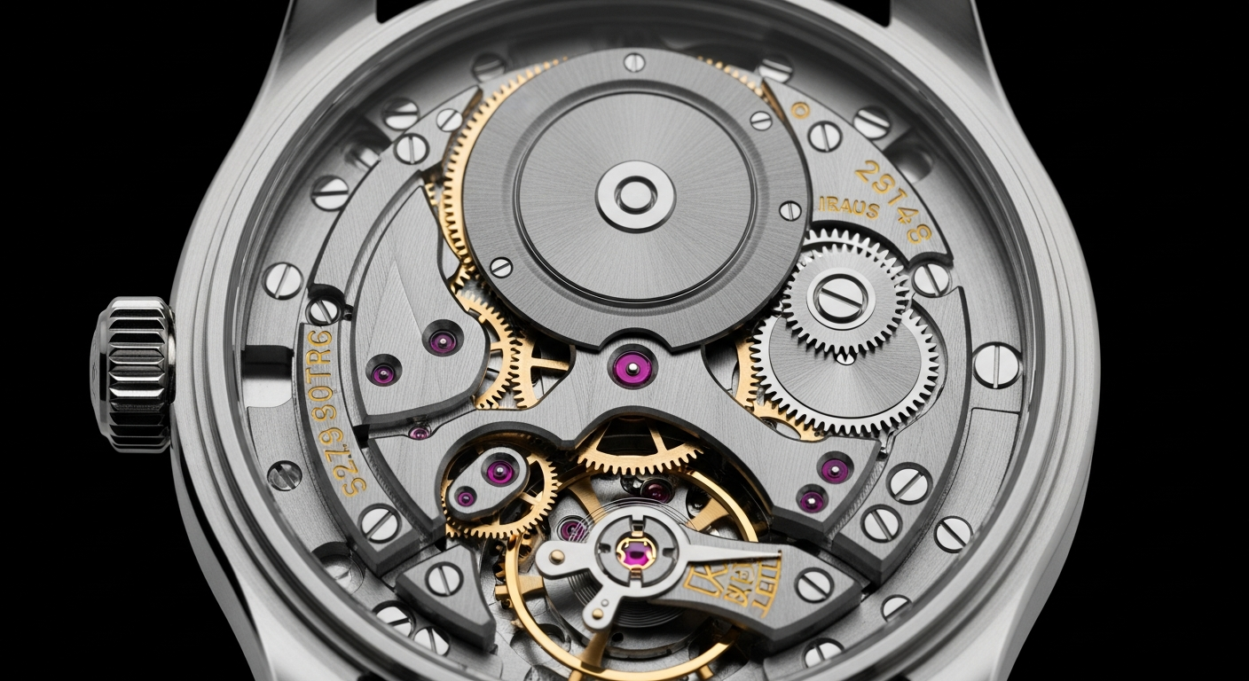 luxury mechanical watch detail