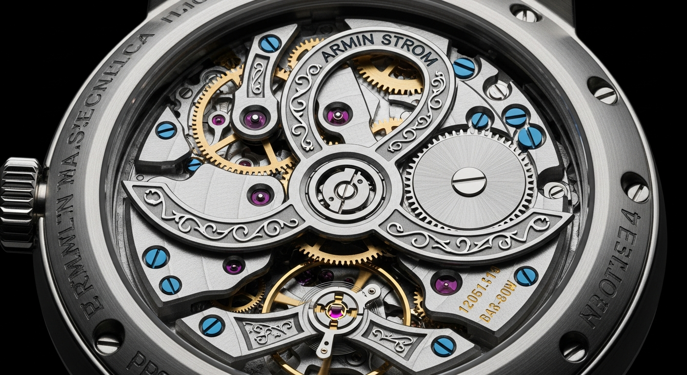 luxury mechanical watch detail