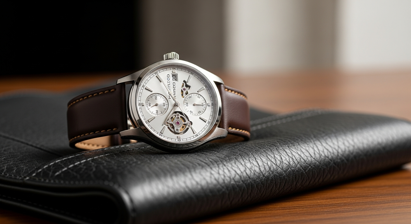 luxury mechanical watch detail