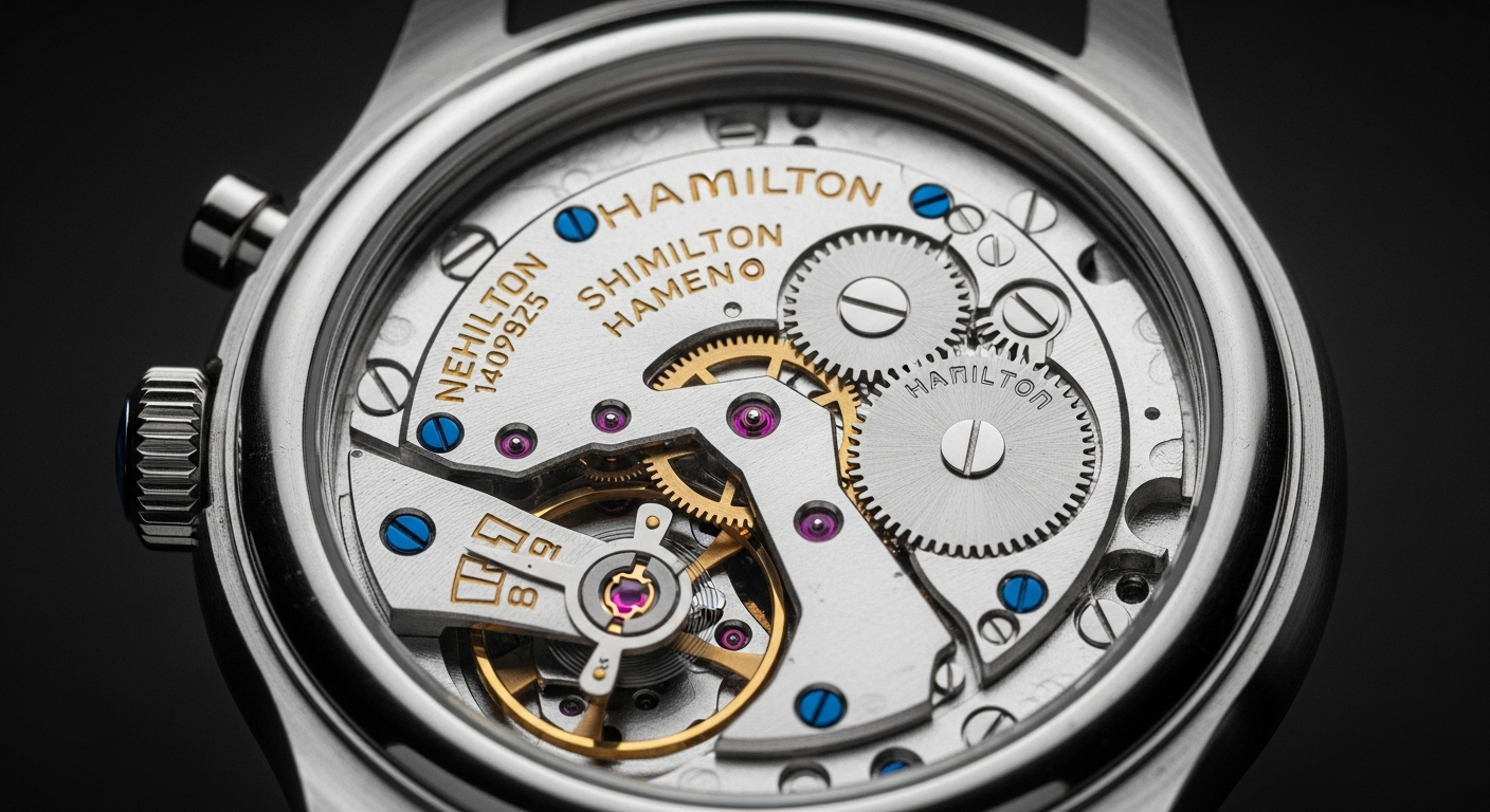 luxury mechanical watch detail