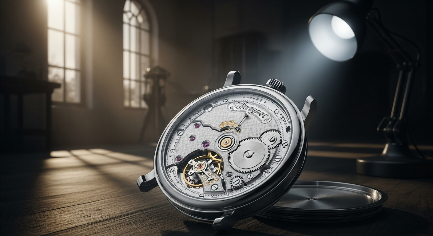 luxury mechanical watch detail