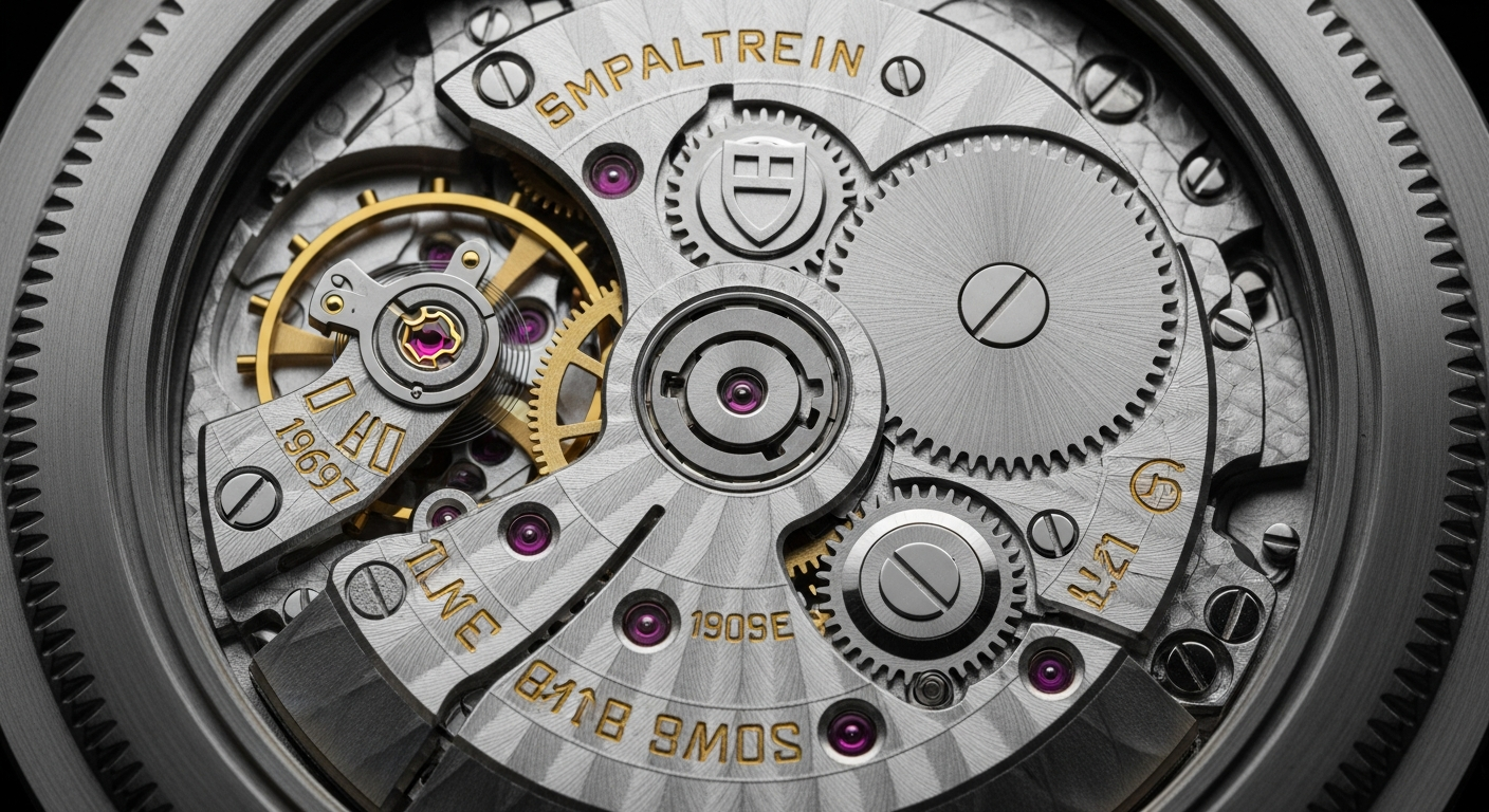 luxury mechanical watch detail