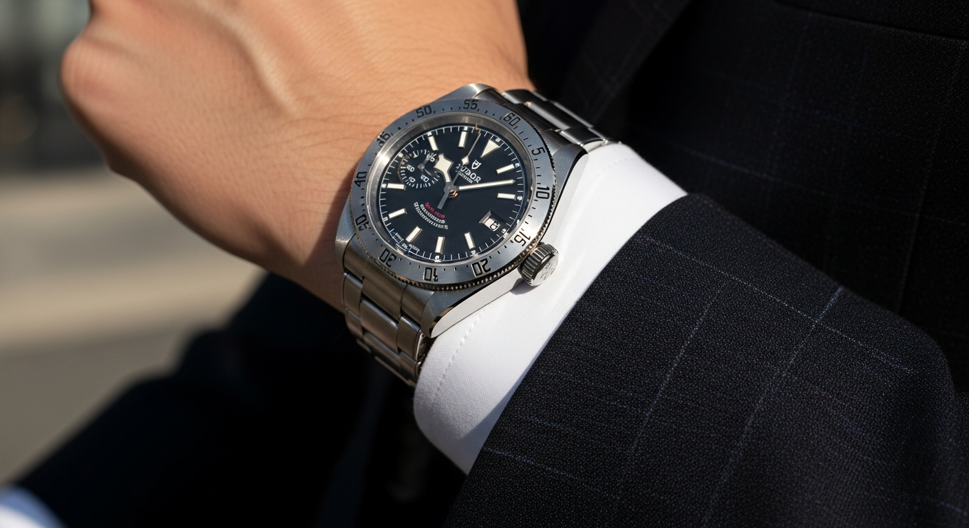 luxury mechanical watch detail