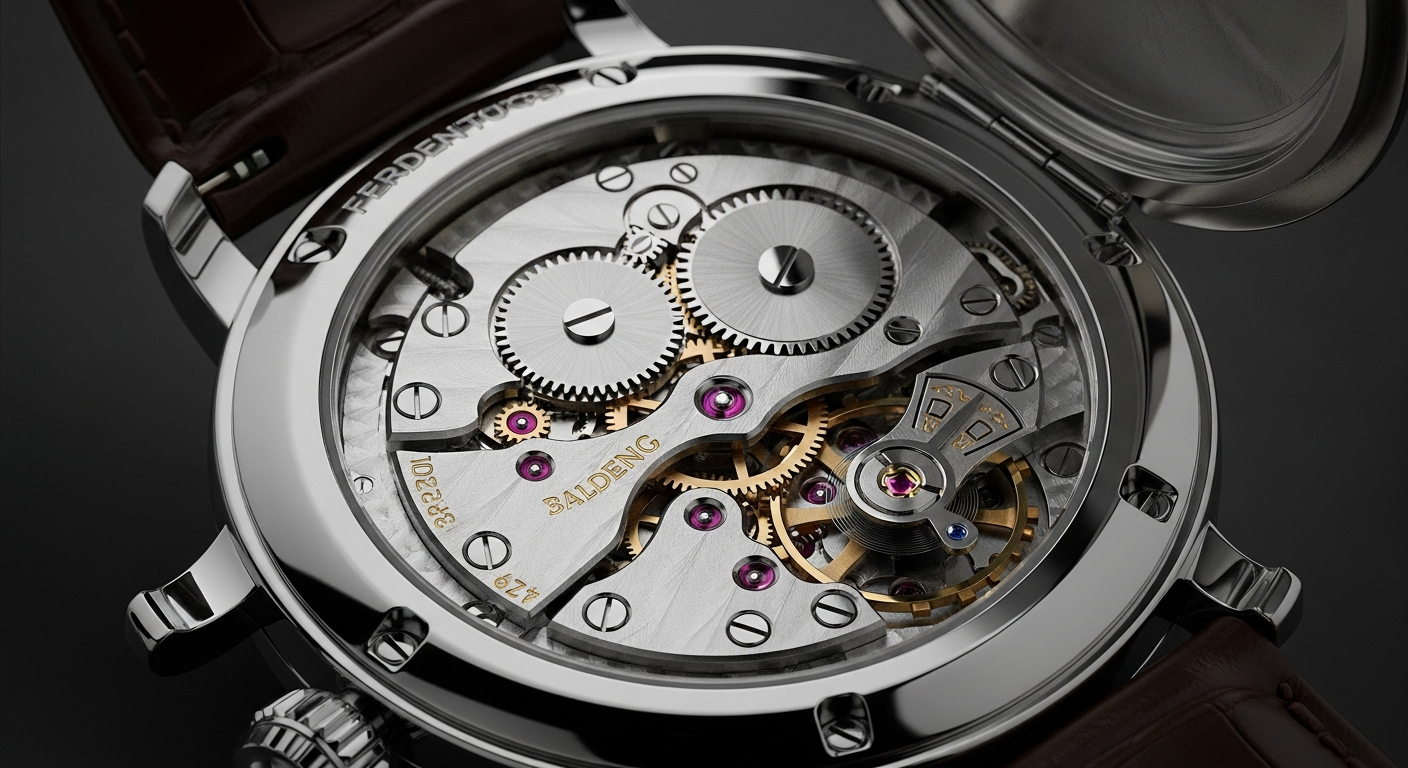 luxury mechanical watch detail