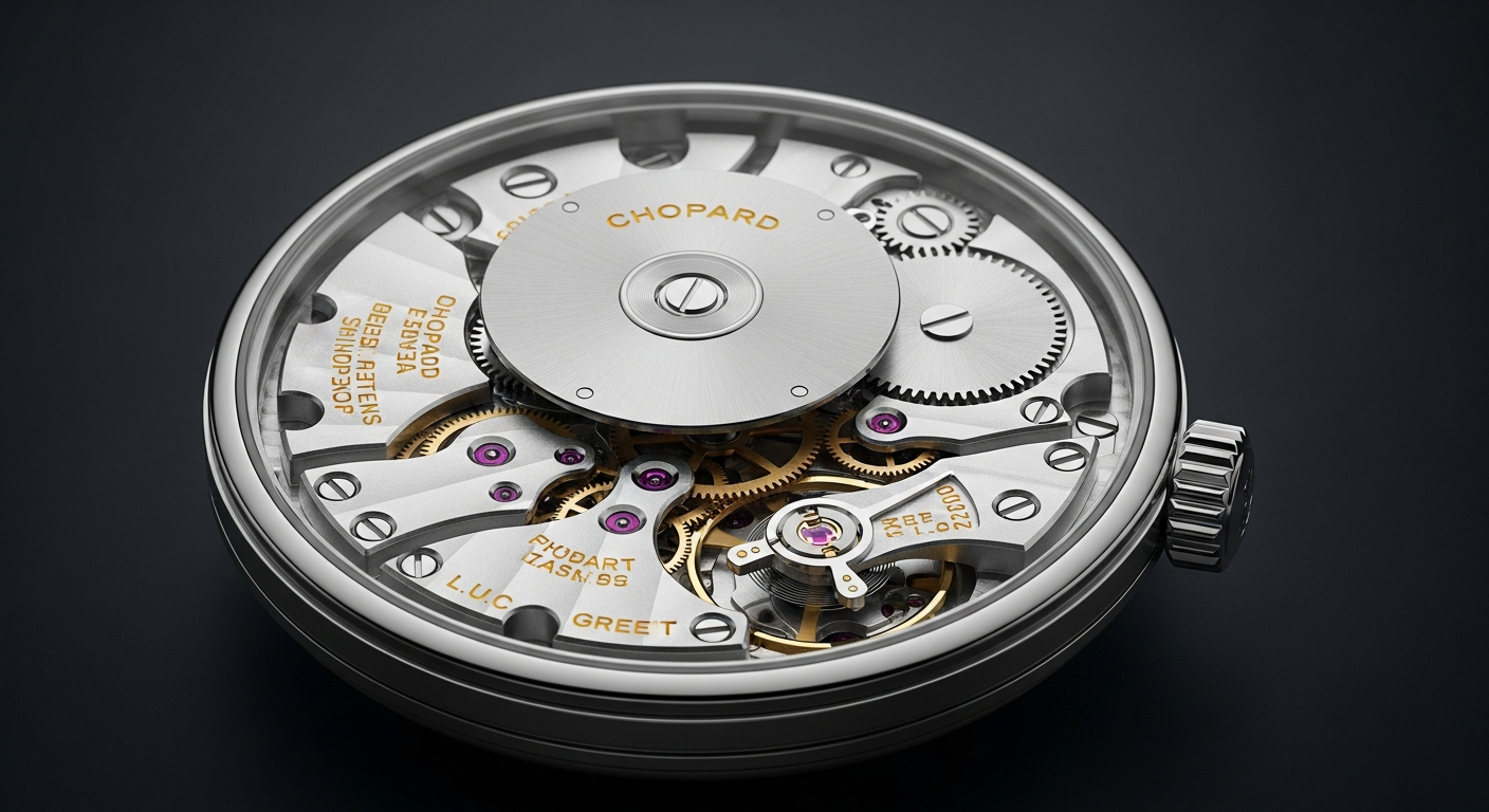 luxury mechanical watch detail
