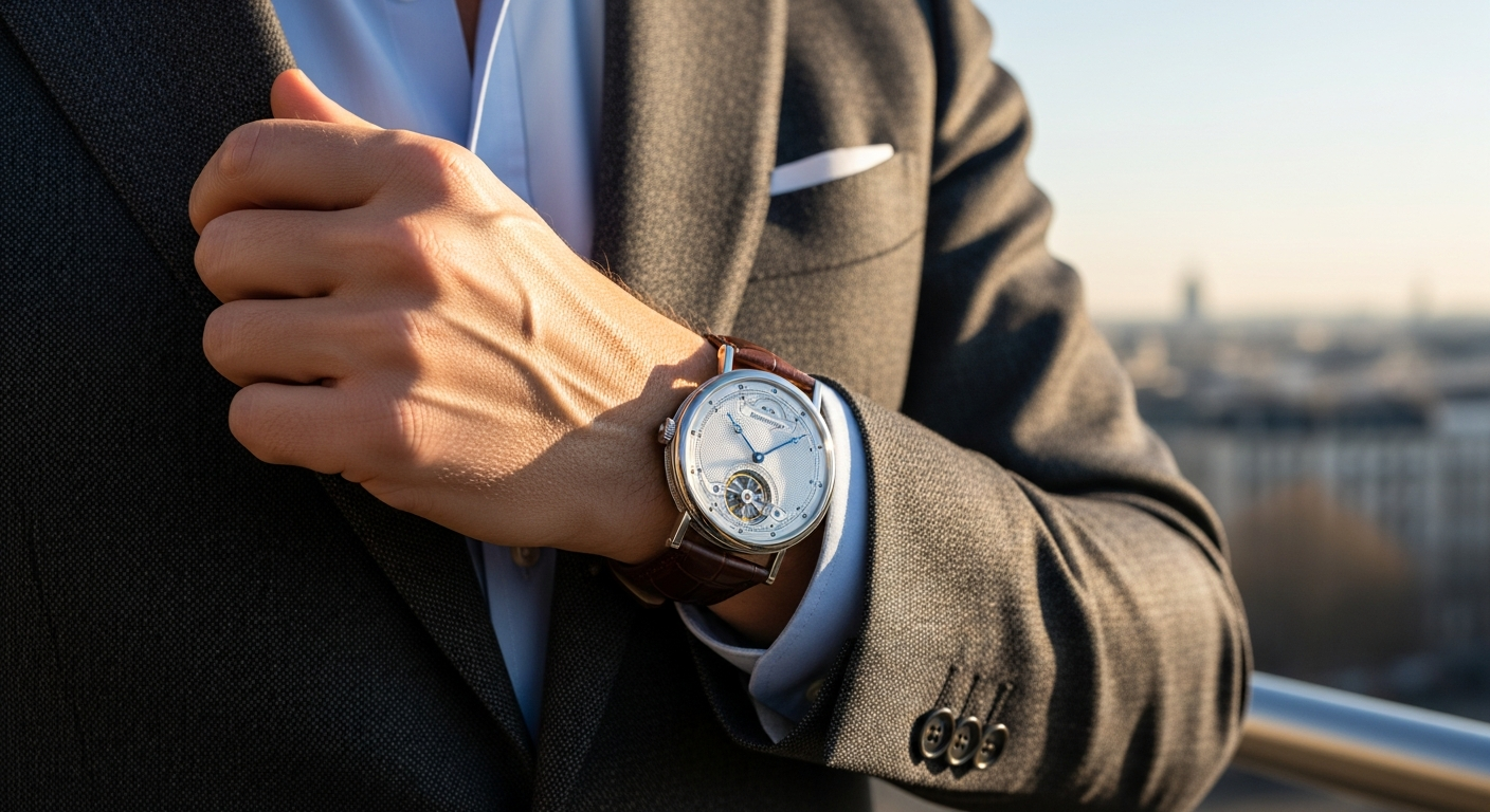 luxury mechanical watch detail