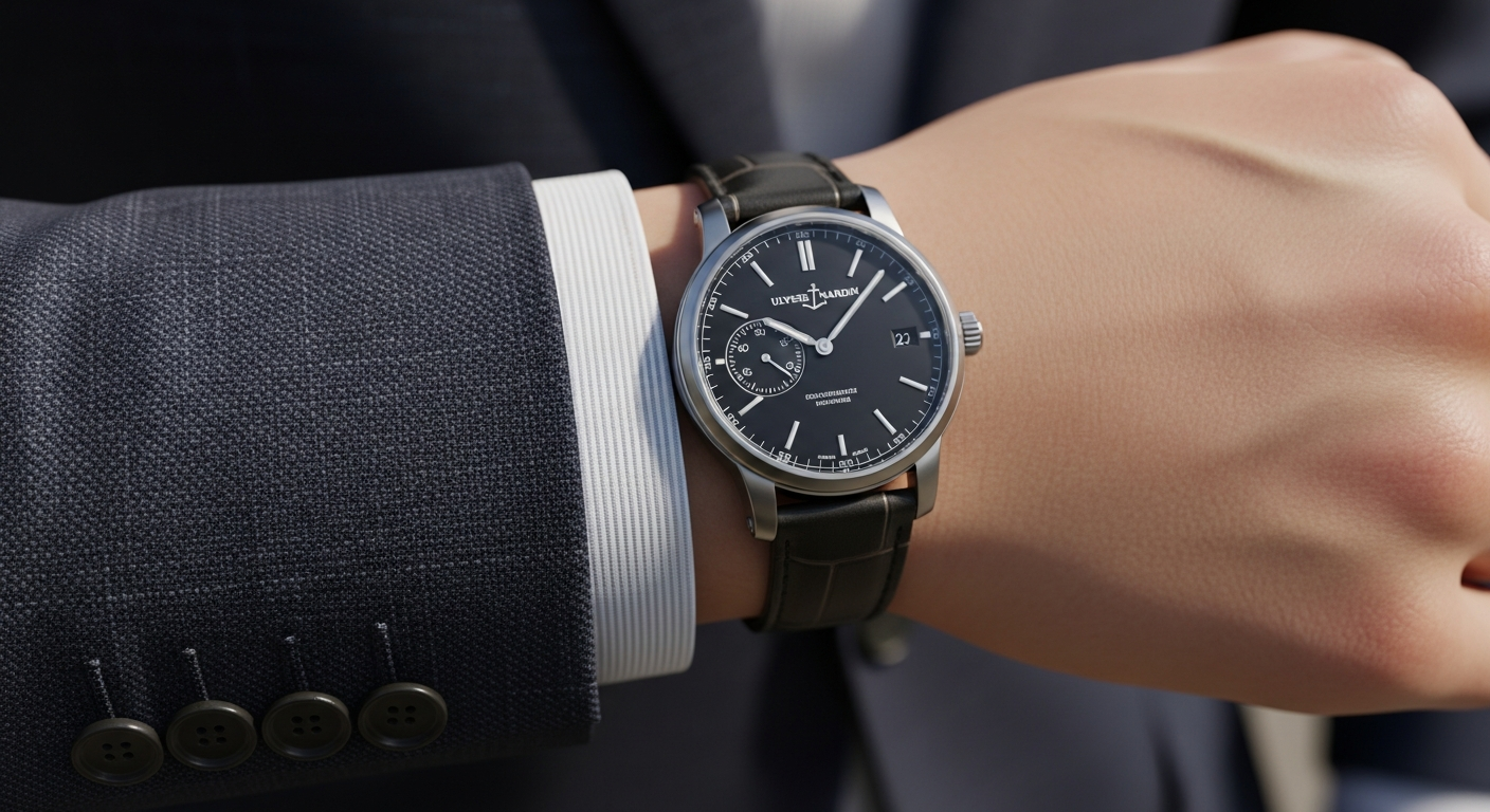 luxury mechanical watch detail