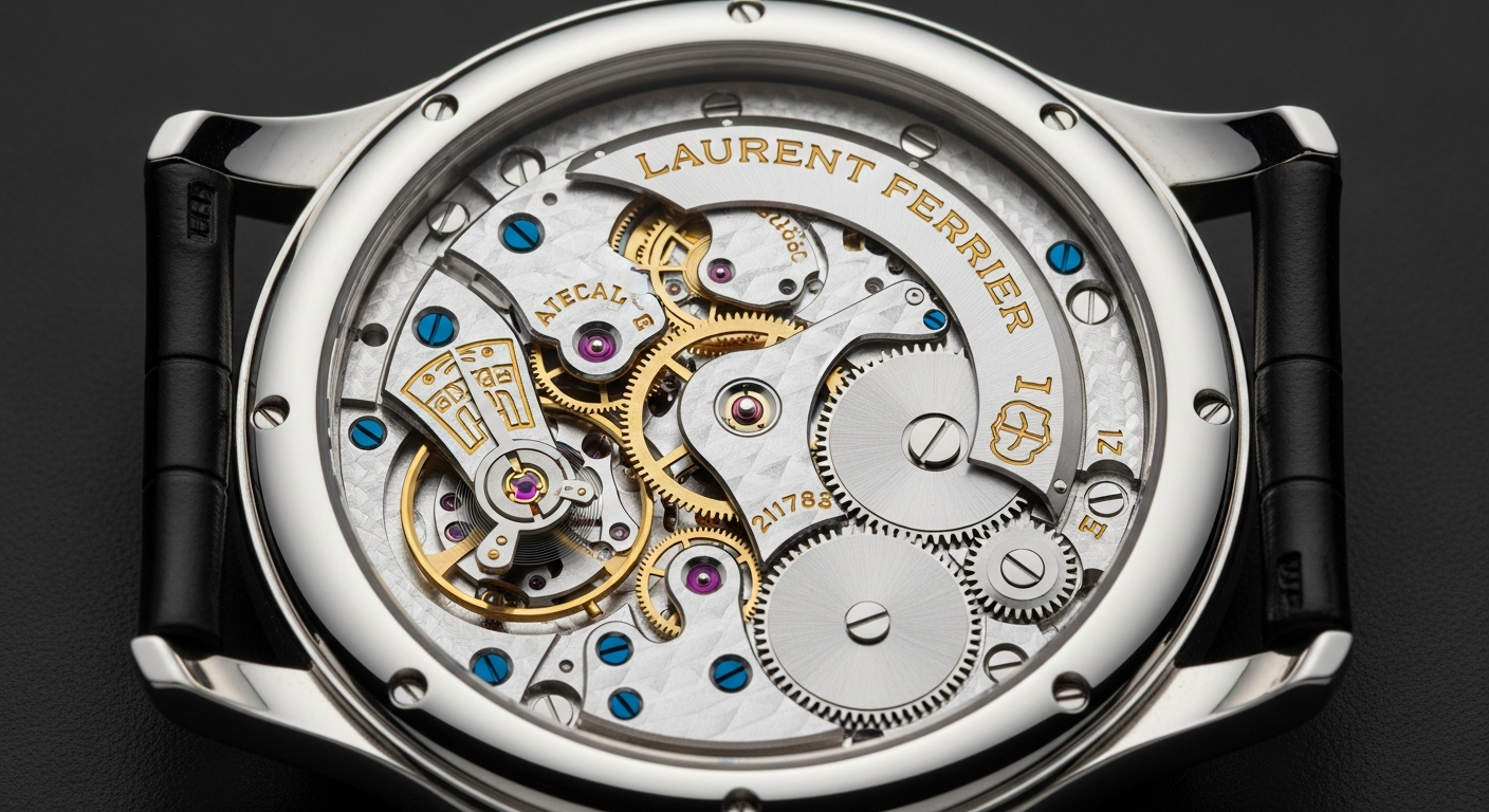 luxury mechanical watch detail