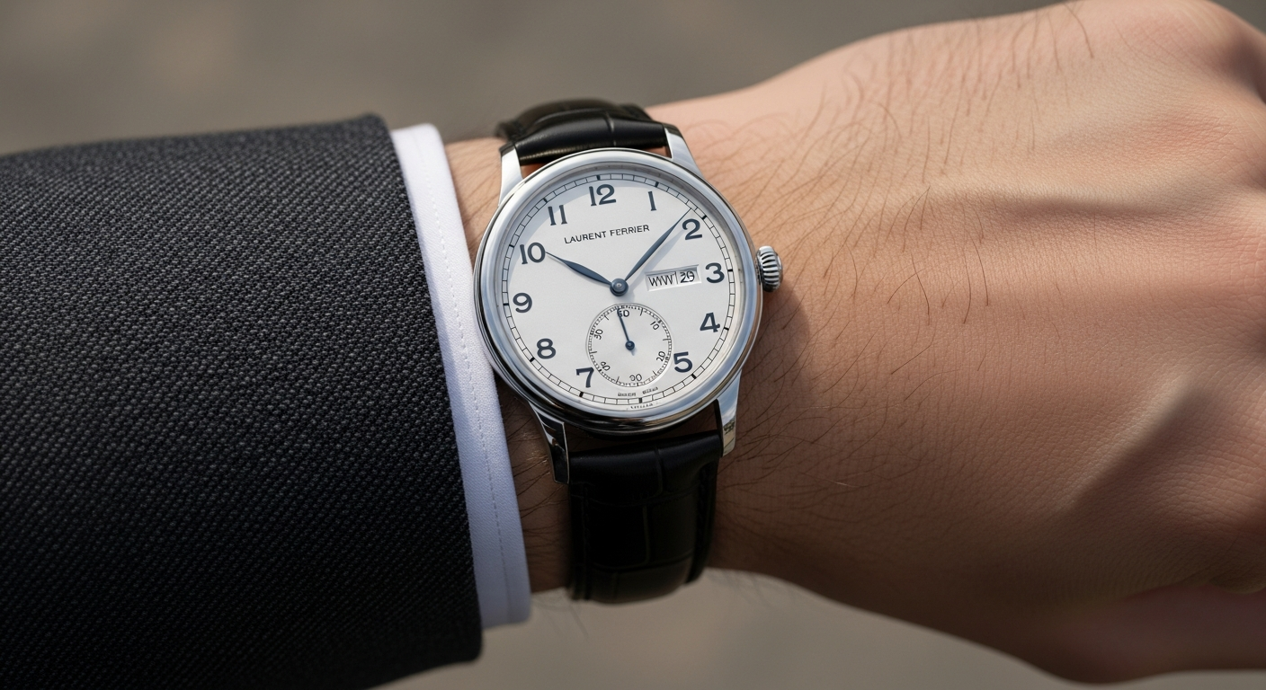 luxury mechanical watch detail