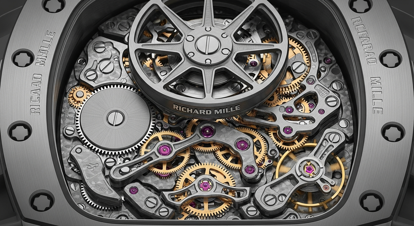luxury mechanical watch detail