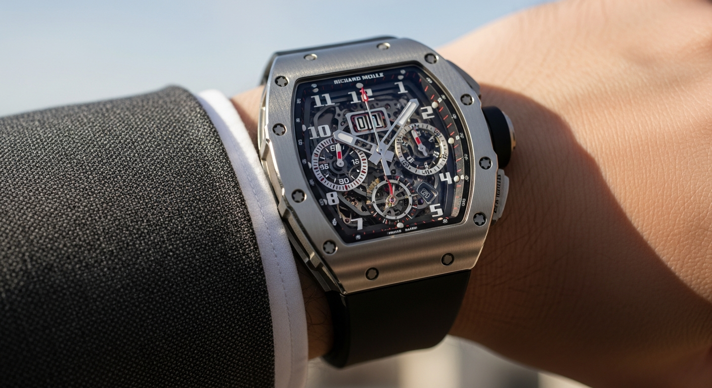 luxury mechanical watch detail