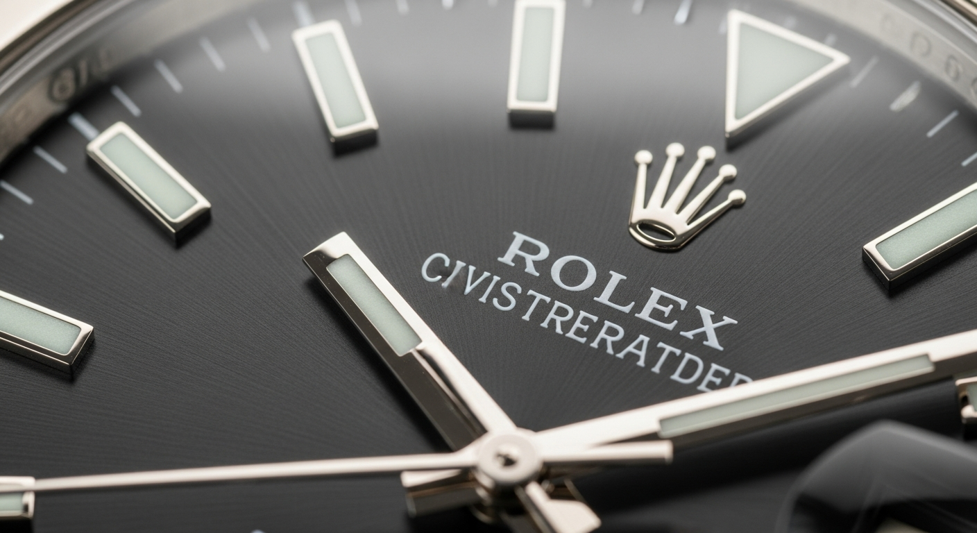 luxury mechanical watch detail