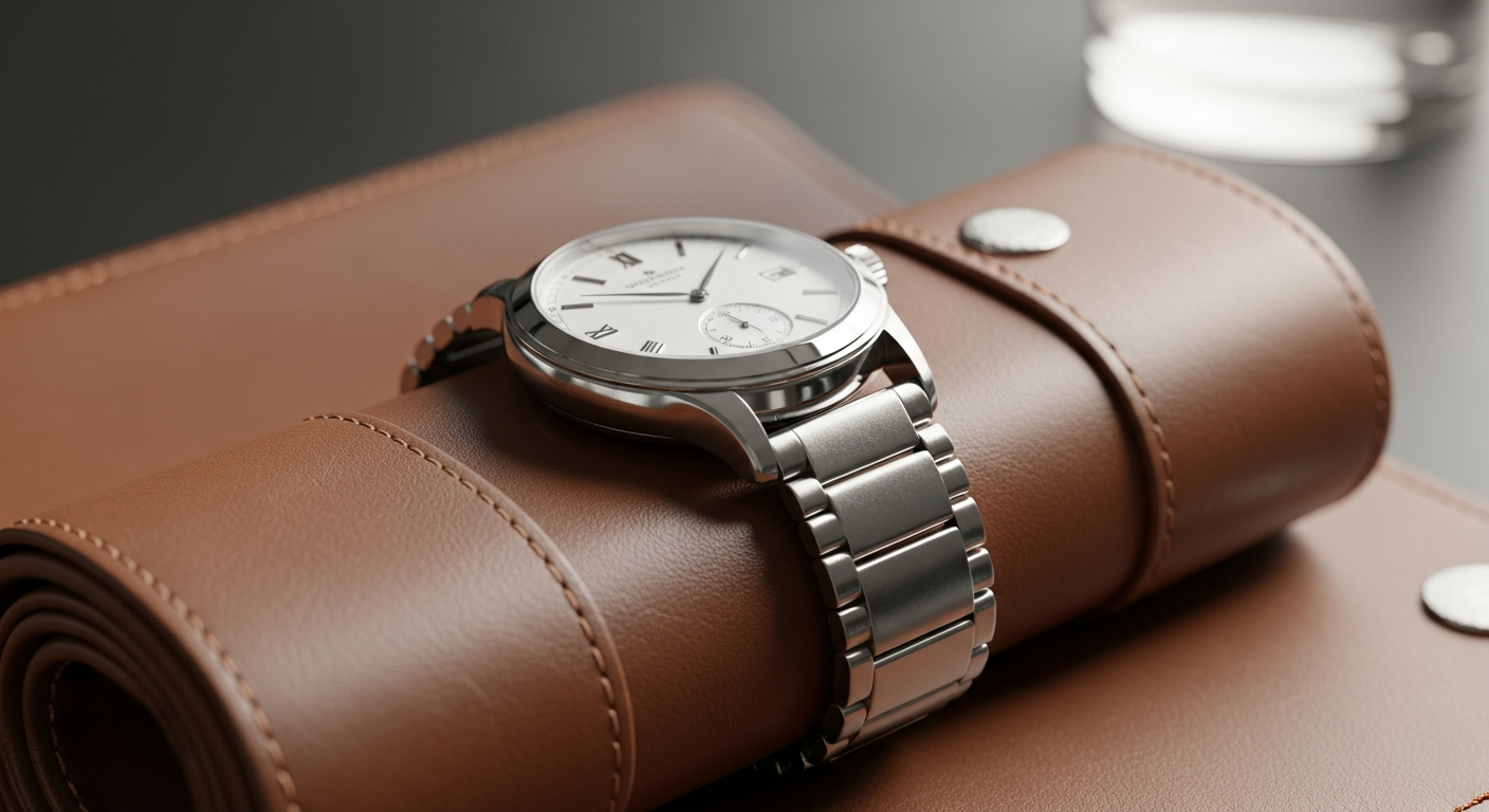 luxury mechanical watch detail