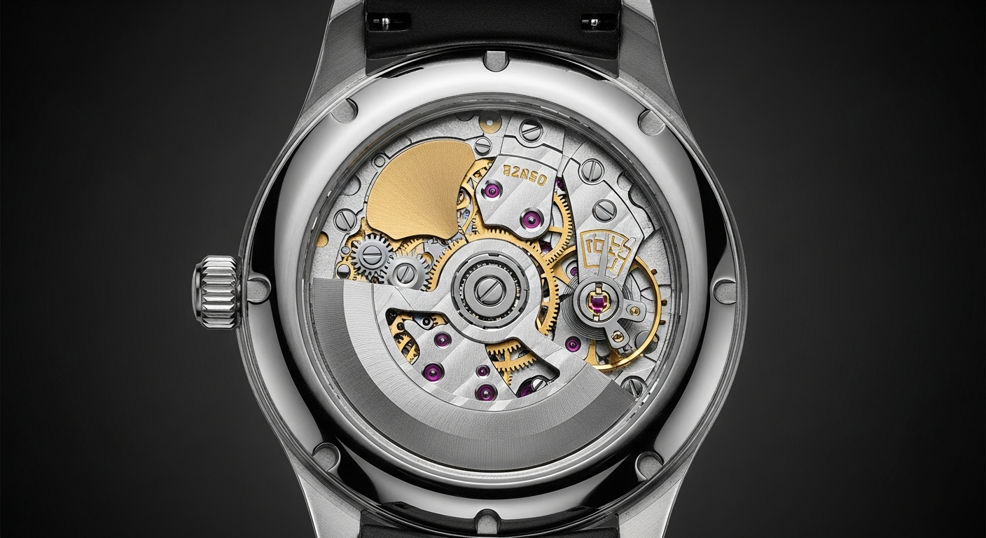 luxury mechanical watch detail