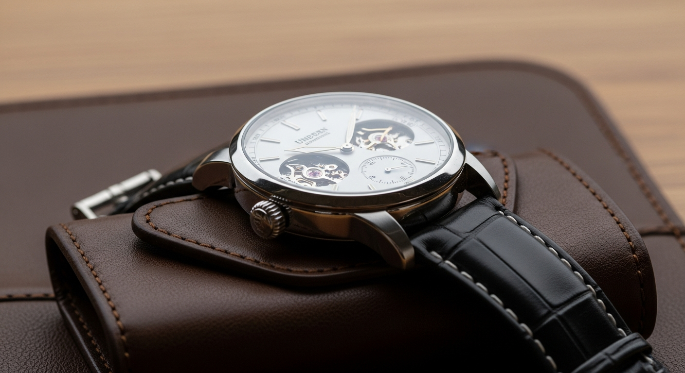 luxury mechanical watch detail