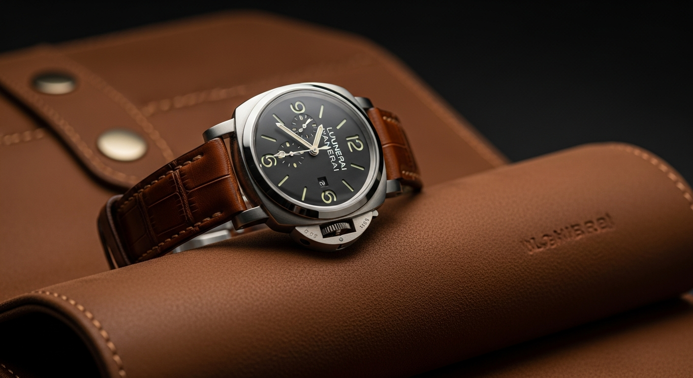 luxury mechanical watch detail