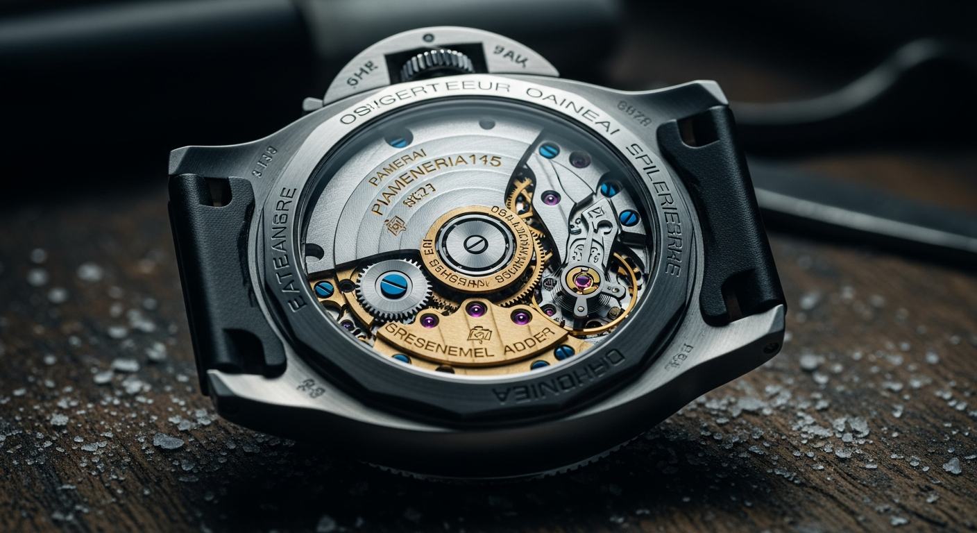 luxury mechanical watch detail