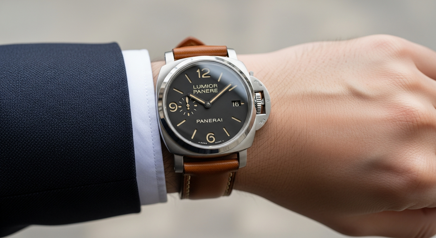 luxury mechanical watch detail