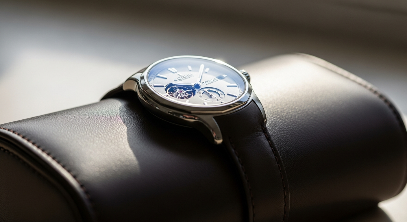 luxury mechanical watch detail