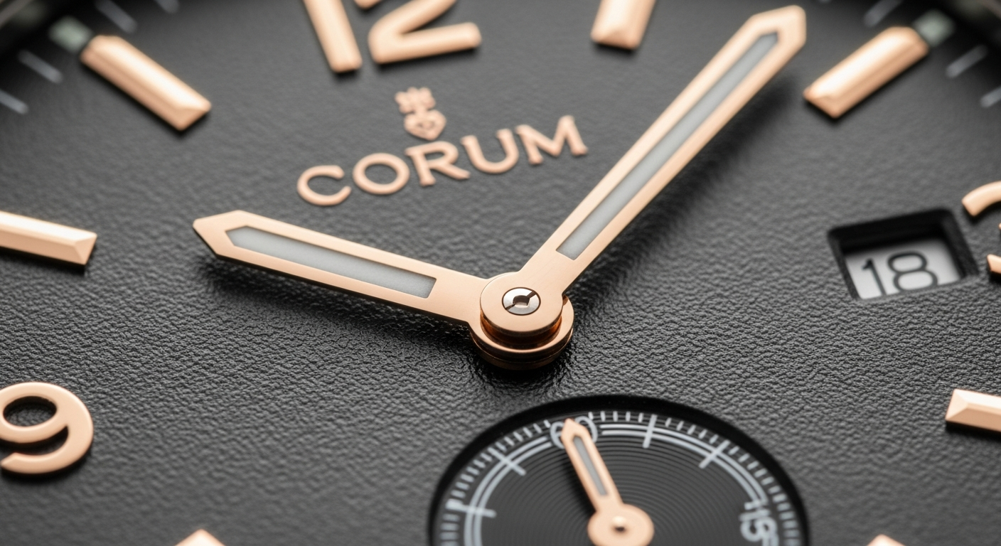 luxury mechanical watch detail