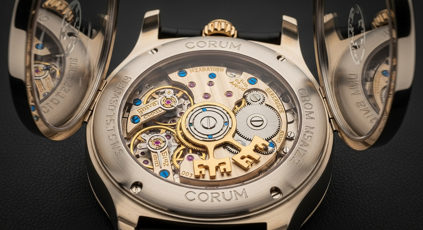 luxury mechanical watch detail