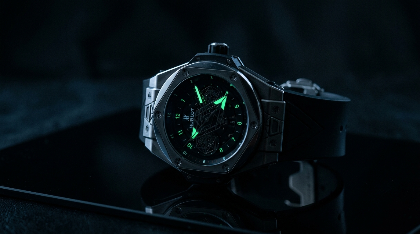 luxury mechanical watch detail