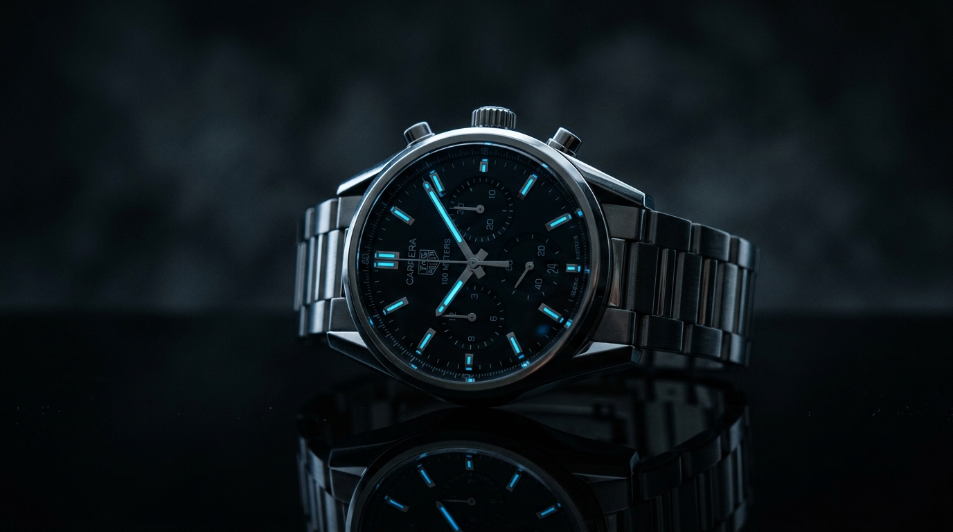 luxury mechanical watch detail
