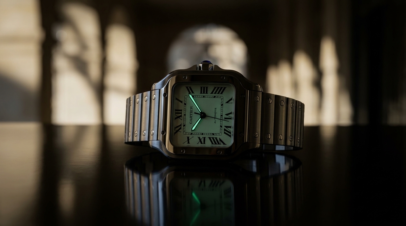 luxury mechanical watch detail
