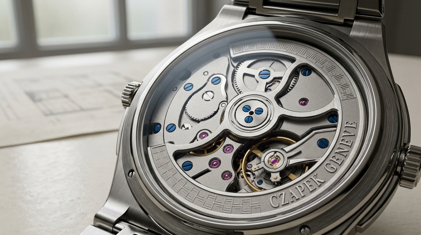 luxury mechanical watch detail