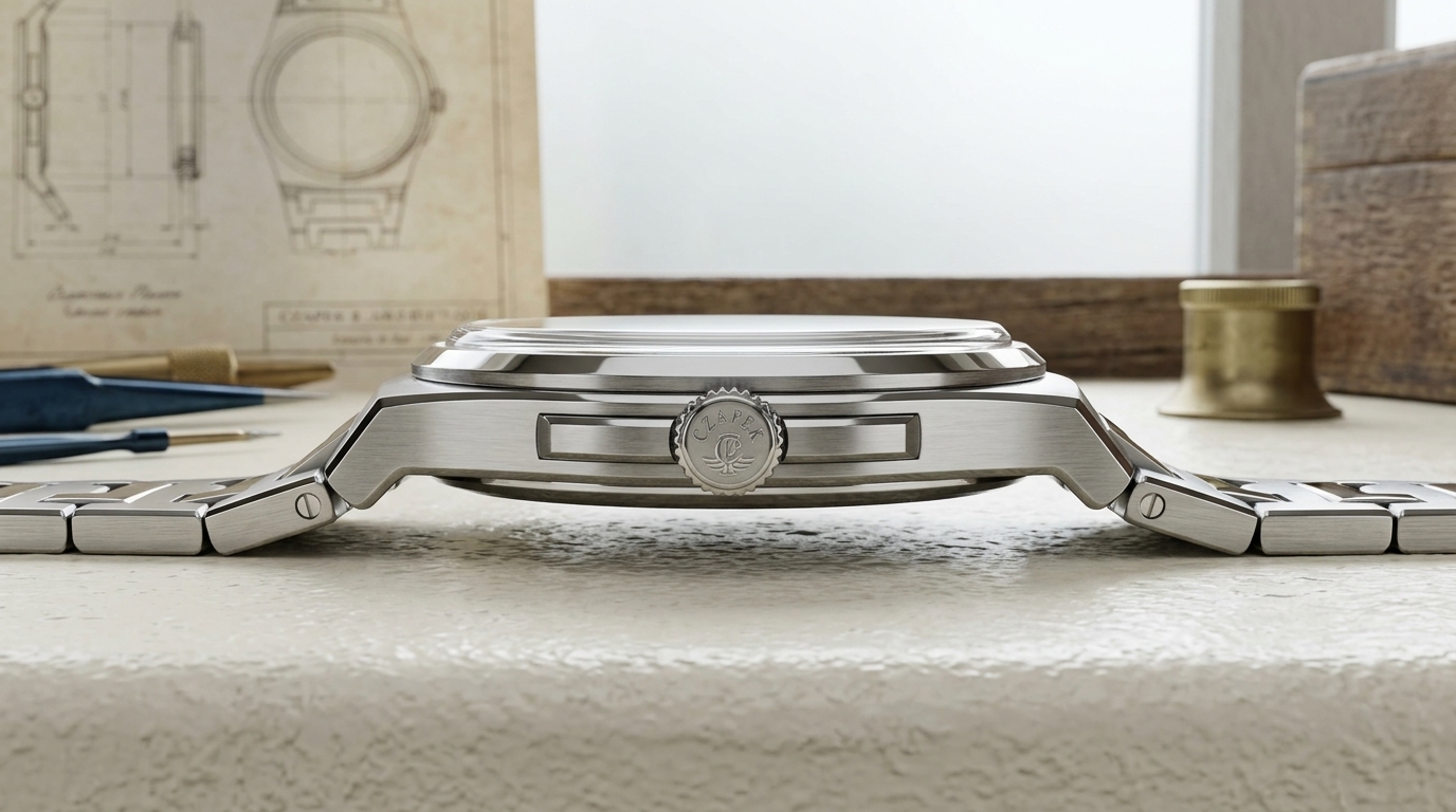 luxury mechanical watch detail