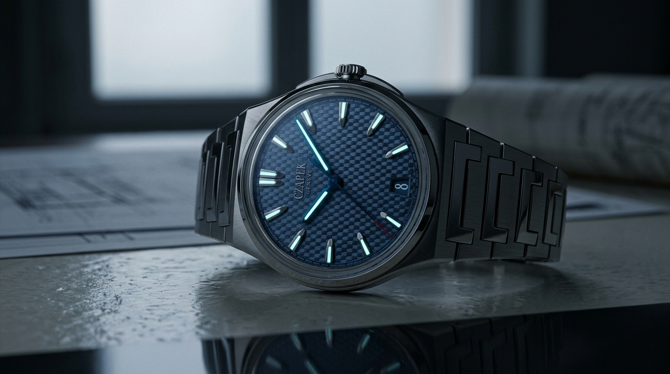 luxury mechanical watch detail