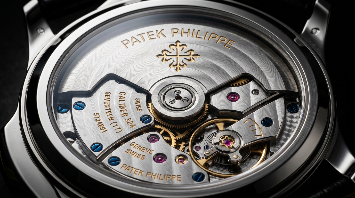 luxury mechanical watch detail