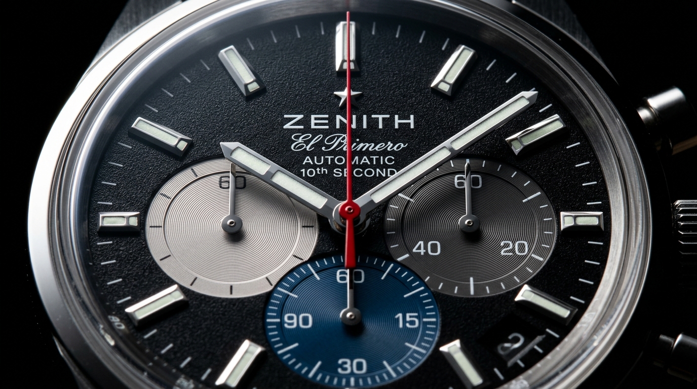 luxury mechanical watch detail