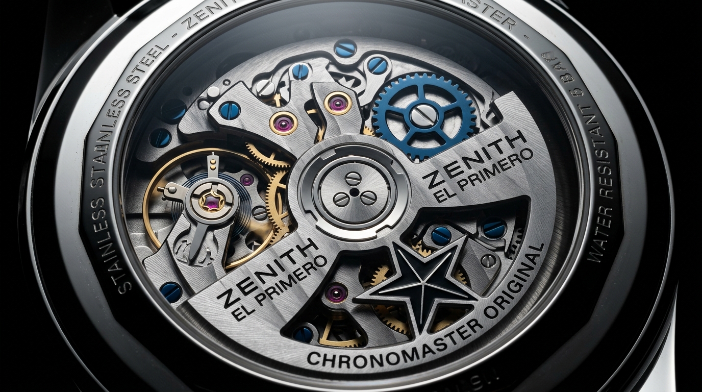 luxury mechanical watch detail