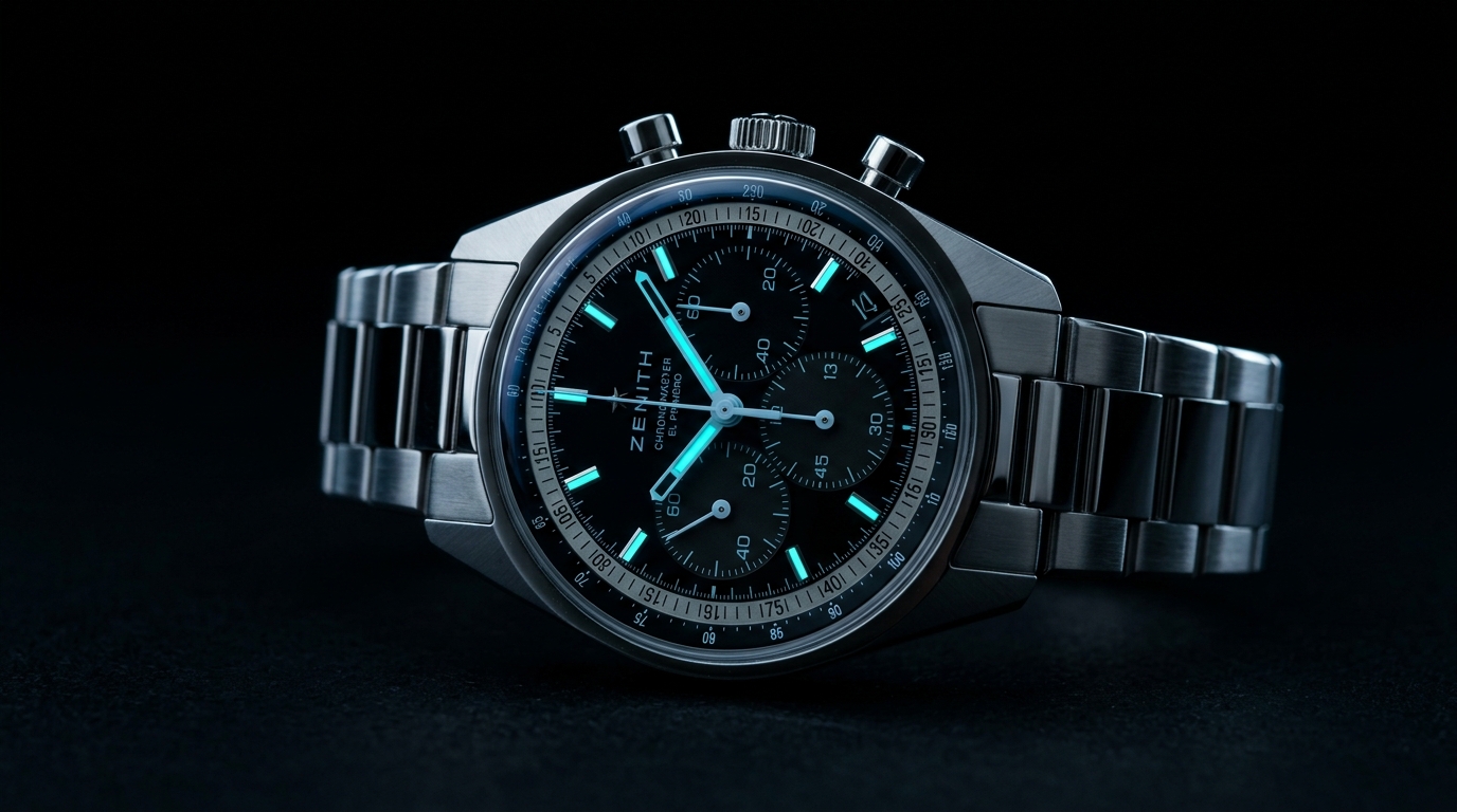 luxury mechanical watch detail