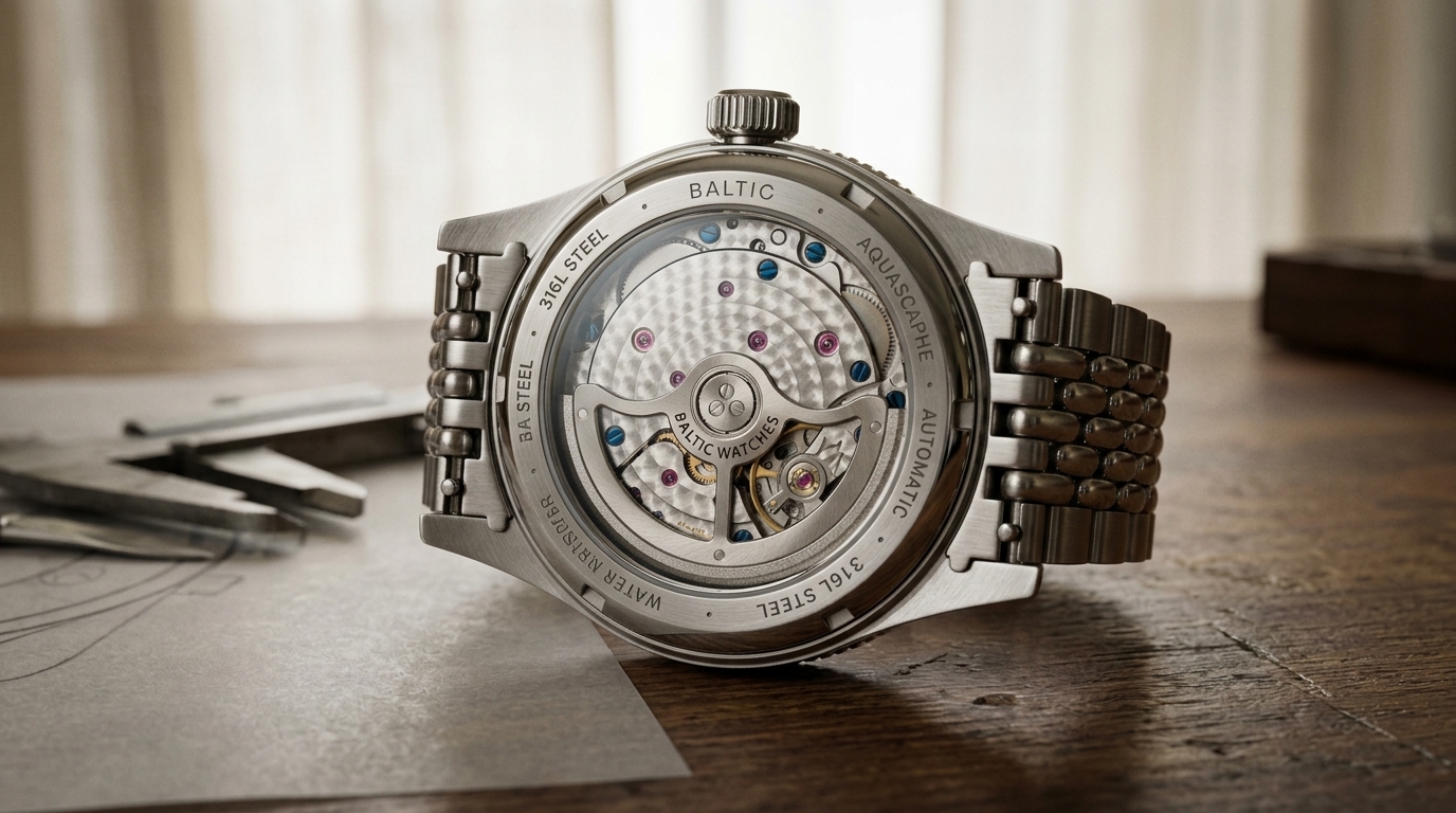 luxury mechanical watch detail